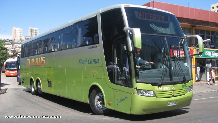 Mercedes-Benz O 500 RS - Busscar Jum Buss 400 (en Chile) - Tur Bus
BKXP35

Tur-Bus, unidad 1082
