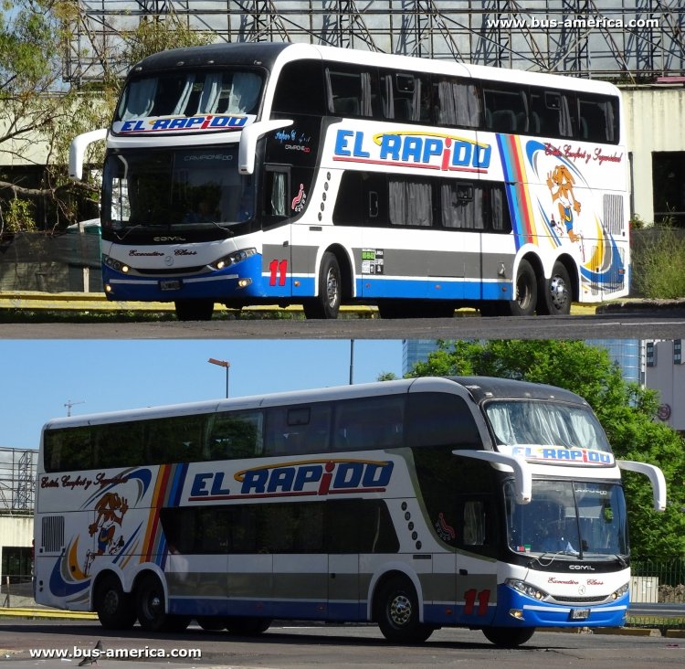 Mercedes-Benz O 500 RSD - Comil Campione DD (en Argentina) - El Rápido
ONZ149

El Rápido, interno 11
