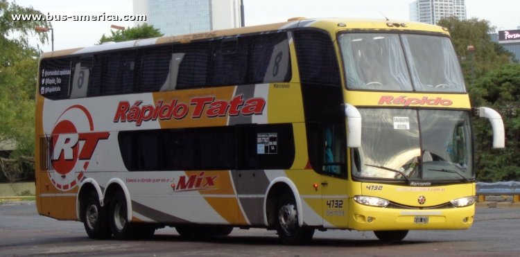 Mercedes-Benz O-500 RSD - Marcopolo Paradiso G6 1800 DD (en Argentina) - Rapido Tata
KVQ634

Rápido Tata, interno 4732
