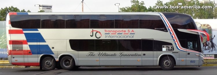 Mercedes-Benz O-500 RSD - Marcopolo Paradiso G7 1800 DD (para Paraguay) - JC internacional
JC, interno 1503
