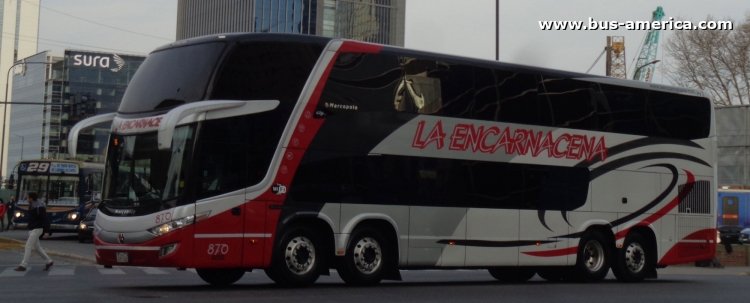 Mercedes-Benz O-500 RSDD - Marcopolo Paradiso G7 1800 DD (para Paraguay) - La Encarnaceña
¿BZH551?

La Encarnaceña, unidad 870
