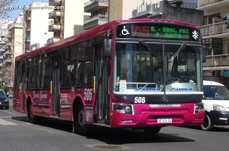 Mercedes-Benz O 500 U - Nuovobus Menghi Euro - Rosario Guaraní , NSR UTE
AE 334 SA

Línea 145 , ex línea 141 (Buenos Aires), interno 506

Línea en servicio desde el lunes 14 de septiembre de 2020, para reemplazar a la prestadora de la línea 141, con la cual compartía recorrido por último día, al momento de la toma fotográfica
