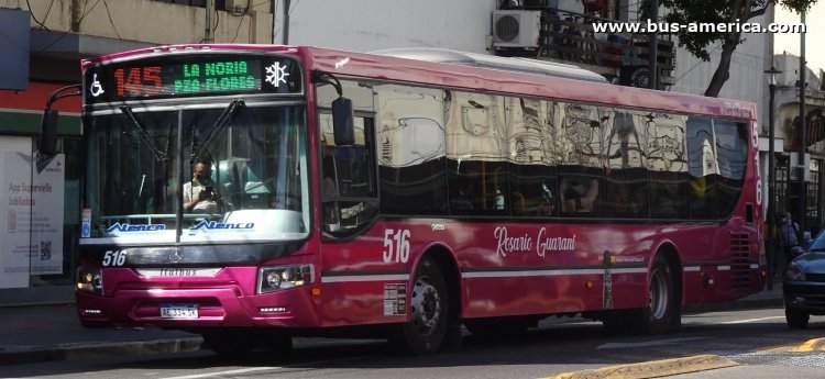 Mercedes-Benz O 500 U - Nuovobus Menghi Euro - Rosario Guaraní , NSR UTE
AE 334 SK

Línea 145 , ex línea 141 (Buenos Aires), interno 516

Línea en servicio desde el lunes 14 de septiembre de 2020, para reemplazar a la prestadora de la línea 141, con la cual compartía recorrido por último día, al momento de la toma fotográfica
