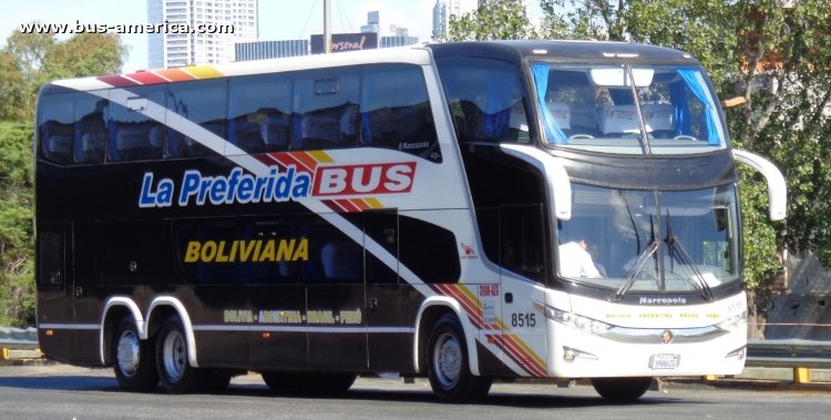 Mercedes-Benz O-500 RSD - Marcopolo Paradiso G7 1800 DD (para Bolivia) - La Preferida Bus
3988AZG

La Preferida Bus, interno 8515
