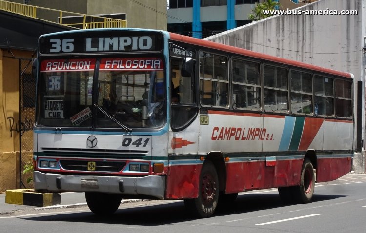 Mercedes-Benz OF - Busscar Urbanus (en Paraguay) - Campo Limpio
AJL 016

Línea 36 (Asunción), unidad 041



Archivo originalmente posteado en abril de 2020

