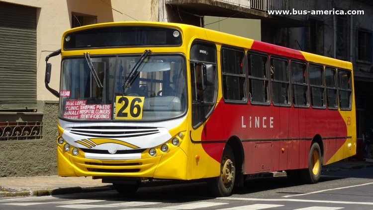 Mercedes-Benz OF - CAIO Apache Vip (en Paraguay) - Lince
Línea 26 (Asunción), unidad 23
