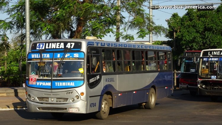 Mercedes-Benz OF - Comil Svelto (en Paraguay) - AGSRL
HEB 538

Línea 47 (Asunción), unidad 4784
