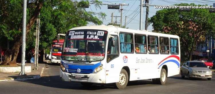 Mercedes-Benz OF - Neobus Spectrum City (en Paraguay) - San José Obrero
UAG 059

Línea 187 (Asunción), unidad 05
