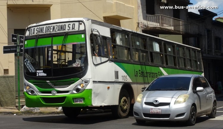 Mercedes-Benz OF - CAIO Vitoria (reformado en Paraguay) - La Sanlorenzana
BHF 294

Línea 56 (Asunción), unidad 1105
