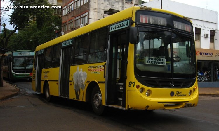 Mercedes-Benz OF 1417 - Metalpar Tronador - Don Casimiro
FDA899

Línea 11 (Posadas), interno 81
Sistema Integrado de Transporte Misionero, lo integran los municipios de Posadas, Candelaria, Garupa y la provincia de Misiones
