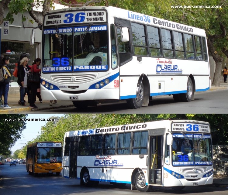 Mercedes-Benz OF 1418 - Metalpar Tronador 2010 - Clasur
LRV977

Línea 36, interno 59
