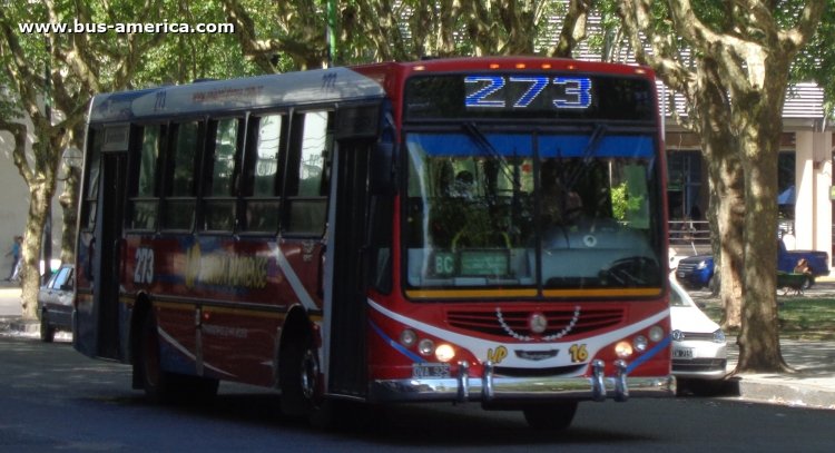 Mercedes-Benz OF 1418 - Metalpar Tronador 2010 - UP
OVA925

Línea 273, ramal BC (Provincia de Buenos Aires, dentro del partido de La Plata), interno 16

Esta es una línea cuyos ramales, casi todos, circulan dentro del Partido de La Plata, y por ello debería corresponder a dicha órbita de control

