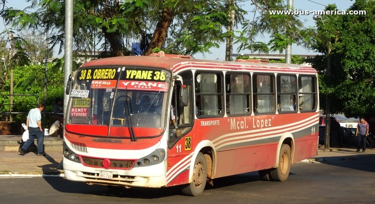 Mercedes-Benz OF 1418 - Neobus Spectrum (en Paraguay) - Mcal. López
BKC 749

Línea 38 (Asunción), unidad 11
