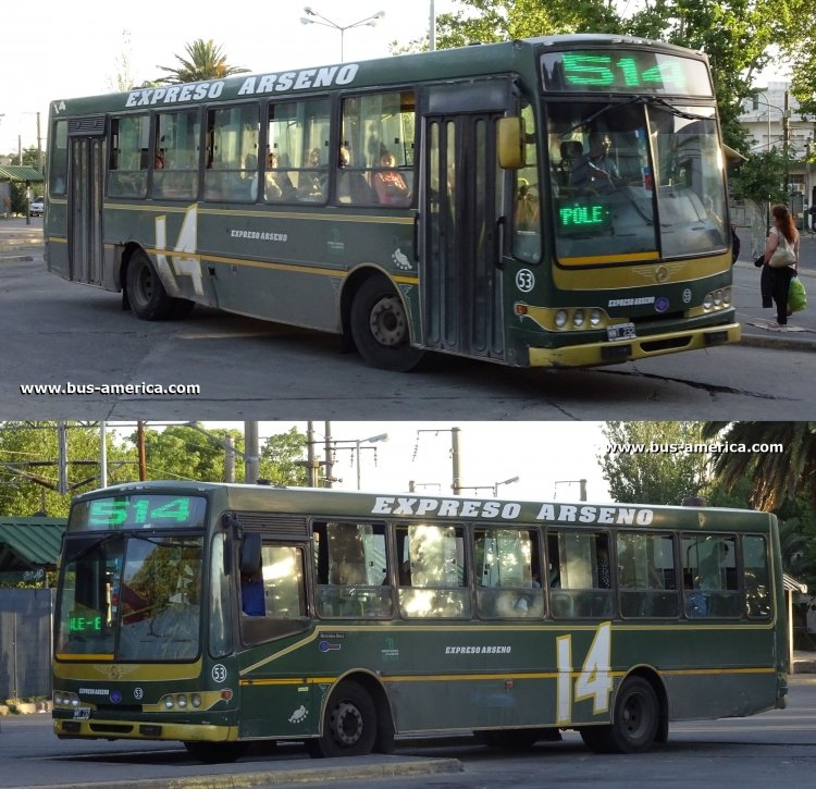 Mercedes-Benz OF 1418 - Nuovobus - Exp. Arseno
MMT232

Línea 514 (Pdo. Alte. Brown), interno 53
