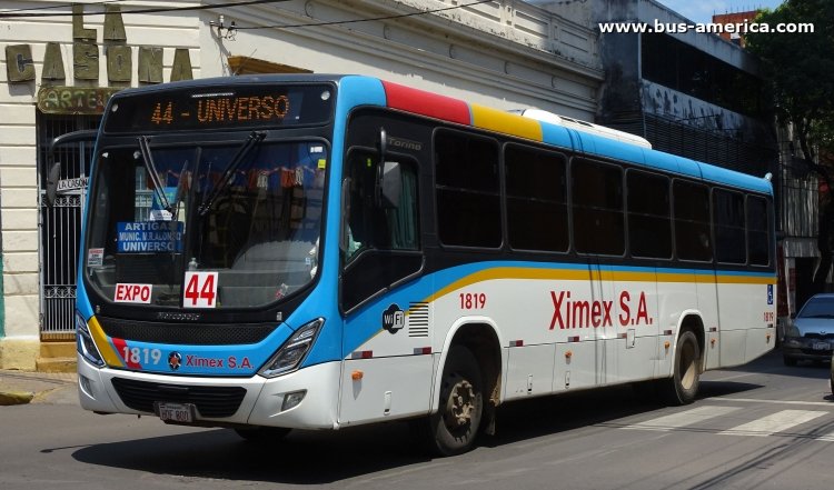 Mercedes-Benz OF 1721 - Marcopolo Novo Torino - Ximex
HDF 800

Línea 44 (Asunción), unidad 1819
