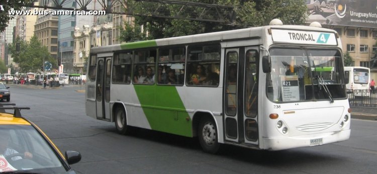 Mercedes-Benz OH 1420 - Cuatro Ases - Transantiago , Express de Santiago Uno
BK6359

Línea 421, interno 238
