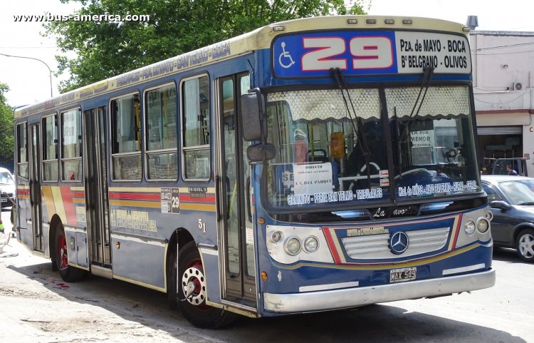 Mercedes-Benz OH 1618 L SB - La Favorita Favorito GR - Pedro de Mendoza / Trenes Argentinos
MAX549

Línea provisoria La Paternal-Villa del Parque, complementaria del servicio ferroviario Línea San Martín (Buenos Aires), cumplida con unidad de
Línea 29 (Buenos Aires), interno 51

Inicio de las prestaciones 25 de septiembre de 2017
Fin de las prestaciones 14 de enero de 2017
