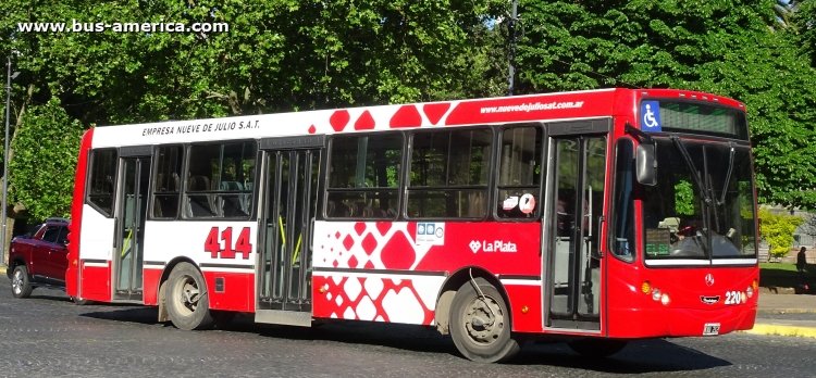 Mercedes-Benz OH 1618 L SB - Metalpar Iguazu 2010 - Nueve de Julio
KVU 212

Línea 414 (Prov. Buenos Aires), interno 220 [desde 2018]
Ex línea 404 (Prov. Buenos Aires), interno 220 [2016 - 2018]
Ex línea 172 (Buenos Aires), interno 1 [marzo 2016 - julio 2016]
Ex línea 68 (Buenos Aires), interno 31 [enero 2012 - febrero 2016]
