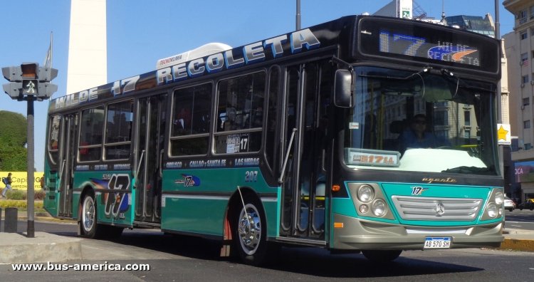 Mercedes-Benz OH 1721 L SB - Ugarte Europeo - Línea 17
AB570SH

Línea 17 (Buenos Aires), interno 207

