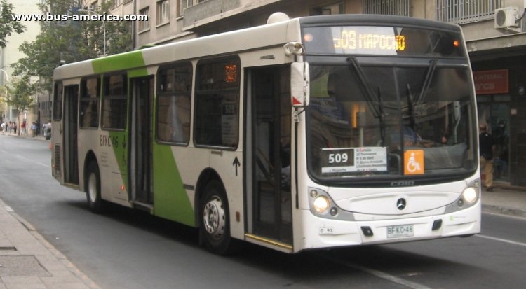 Mercedes-Benz O-500 U - CAIO Mondego H (en Chile) - Transantiago , Metbus
BFKC46

Línea 509, interno 091
