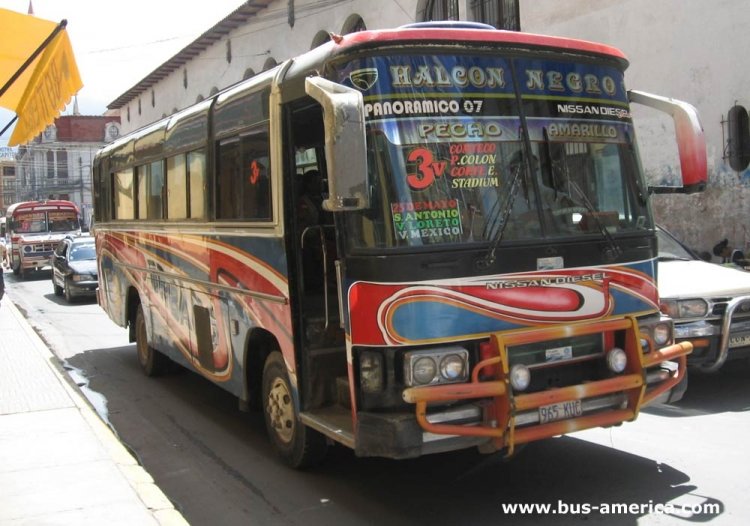 Nissan Condor CM 185 (en Bolivia) - Sindicato Ciudad de Cochabamba
Para conocer mas sobre esta l�nea y su historia
http://revista.bus-america.com/Notas/3V.htm
