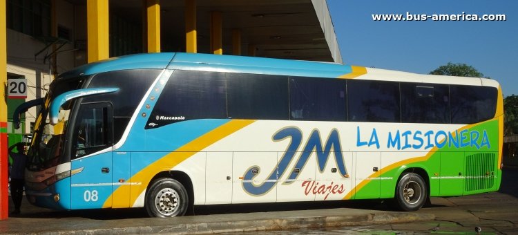 Scania K - Marcopolo G7 Paradiso 1200 (en Paraguay) - JM La Misionera 
JM La Misionera, unidad 08
