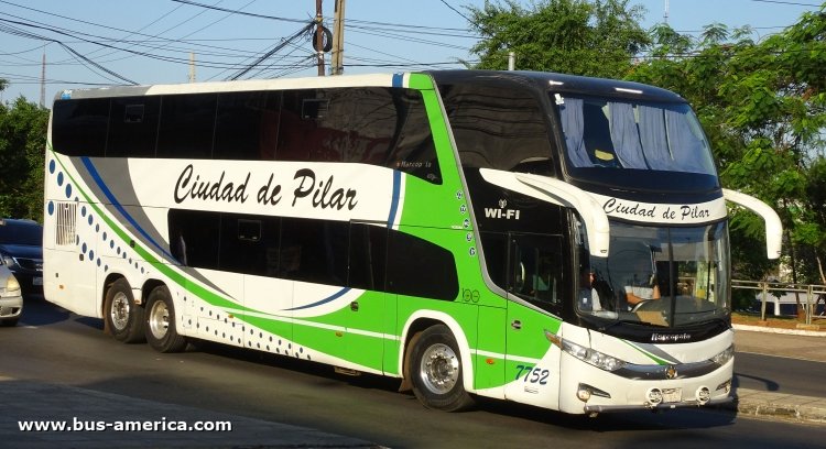 Scania K - Marcopolo G7 Paradiso 1800 DD (en Argentina) - Ciudad de Pilar
XAL955
[url=http://galeria.bus-america.com/displayimage.php?pid=46061]http://galeria.bus-america.com/displayimage.php?pid=46061[/url]

Ciudad de Pilar, unidad 7752
