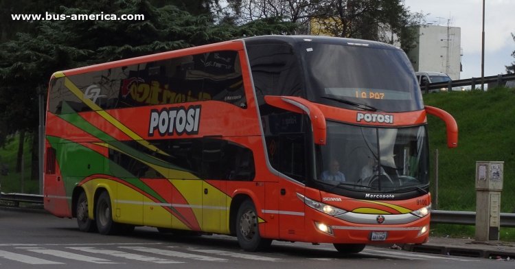Scania K - Marcopolo G7 Paradiso 1800 DD (para Bolivia) - Potosí
4411 AGP

Buses Potosi, interno 9100




Archivo posteado originalmente en julio de 2018
