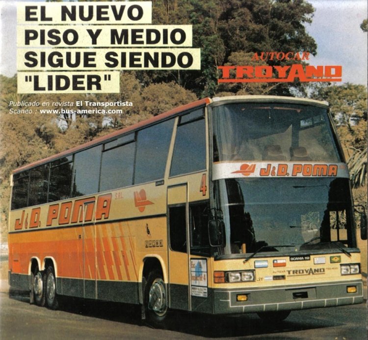 Scania K 112 - J.Troyano Funke 2001 Autocar Piso y Medio - J.D.Poma
Fotografía publicada en revista El Transportista
