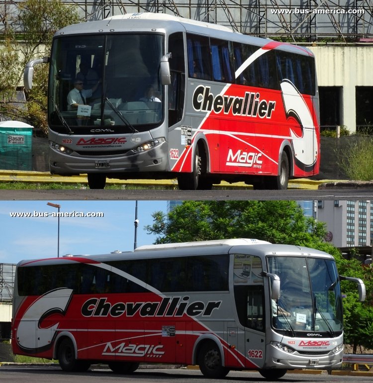 Scania K 310 - Comil Campione 3.65 (en Argentina) - Chevallier
KKJ145

Nueva Chevallier, interno 1622
