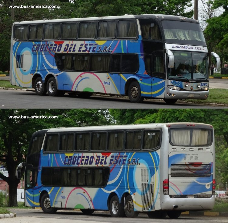 Scania K 360 - Marcopolo G6 Paradiso 1800 DD (en Paraguay) - Crucero del Este
AKZ 658

Crucero del Este, interno 2896



Archivo originalmente posteado en noviembre de 2018
