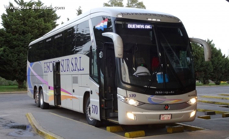 Scania K 360 IB- Marcopolo G7 Paradiso 1350 (para Paraguay) - Exp. Sur
HBT 135
[url=https://bus-america.com/galeria/displayimage.php?pid=44926]https://bus-america.com/galeria/displayimage.php?pid=44926[/url]
[url=https://bus-america.com/galeria/displayimage.php?pid=45795]https://bus-america.com/galeria/displayimage.php?pid=45795[/url]

Exp. Del Sur, interno 570


Archivo posteado originalmente en julio de 2018
