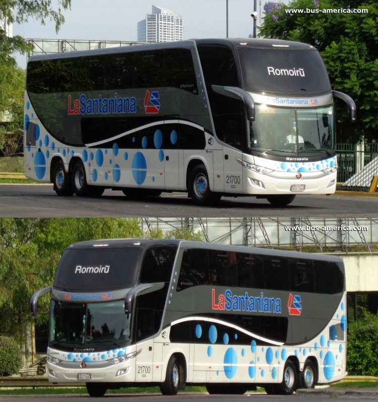 Scania K 360 IB - Marcopolo Paradiso G7 1800 DD (para Paraguay) - La Santaniana
BZL158

La Santaniana, unidad 21700
