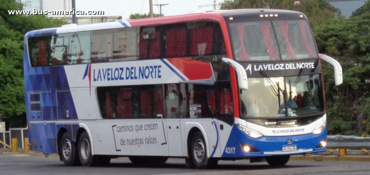 Scania K 400 B - Metalsur Starbus 3 405 - La Veloz del Norte
AA 996 HK
[url=https://galeria.bus-america.com/displayimage.php?pid=42581]https://galeria.bus-america.com/displayimage.php?pid=42581[/url]

La Veloz del Norte, interno 4317
