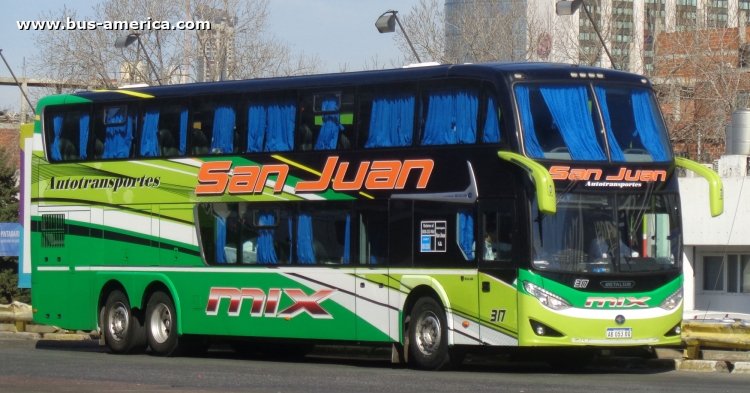Scania K 400 B - Metalsur Starbus 3 - Attes. San Juan
AB 053 RQ

Attes. San Juan, interno 317
