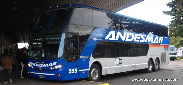 Volvo B12R - Busscar Panorámico DD (para Argentina) - Andesmar
FSO563

Andesmar, interno 255

