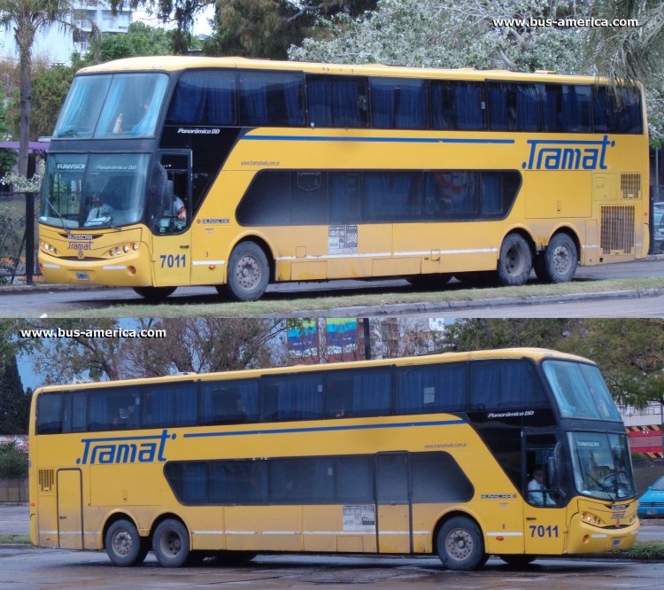 Volvo B 12 R - Busscar Panorámico DD (en Argentina) - Tramat
GYJ018

Tramat, interno 7011
