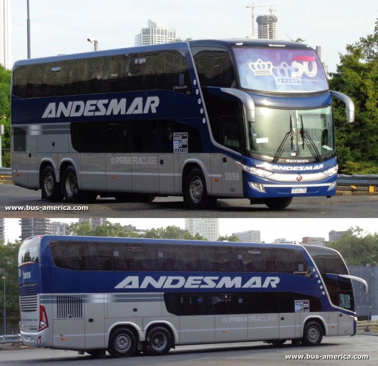 Volvo B420R - Marcopolo Paradiso G7 1800 DD (en Argentina) - Andesmar
AA892FA

Andesmar, interno 3059
