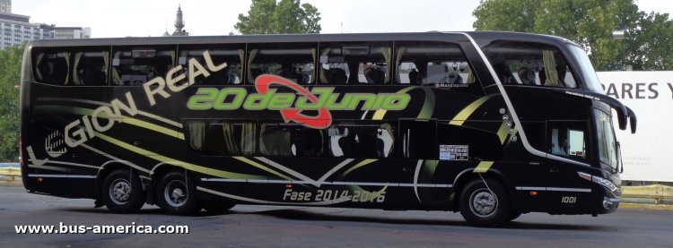 Volvo B 430 R - Marcopolo Paradiso G7 1800 DD (en Argentina) - 20 de Junio
OGO¿?

20 de Junio, interno 1001
