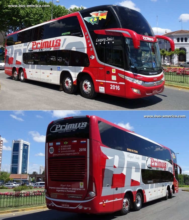 Volvo B450R - Marcopolo Paradiso G7 1800 DD - Primu´s
IWX8108

Primu´s, unidad 2016
