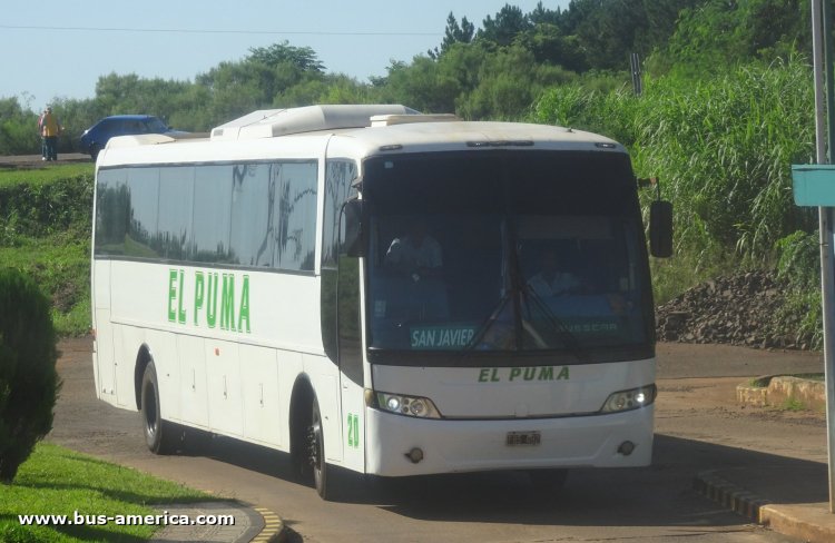 Volvo B7R - Busscar El Buss 340 (en Argentina) - El Puma
FBS 482

El Puma (Misiones), interno 20
