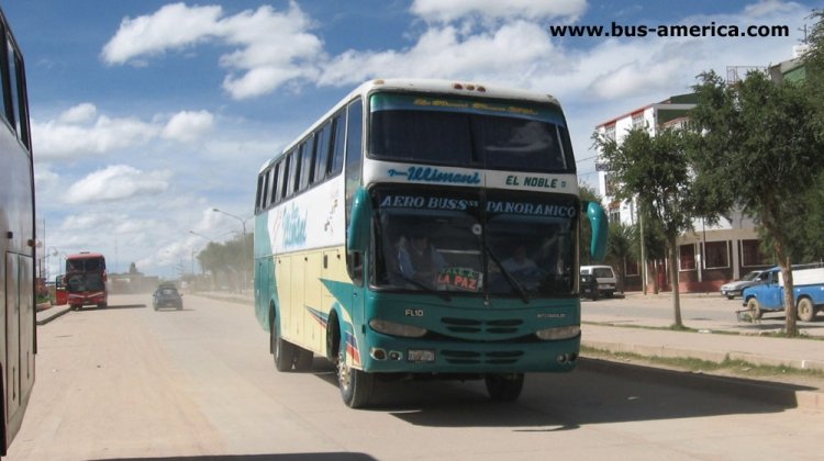 Volvo FL10 - Illimani
920DPI - ex LBE909
http://galeria.bus-america.com/displayimage.php?pid=8116

Este omnibus tiene un corte de pintura que imita al de Nueva Chevallier de Argentina
