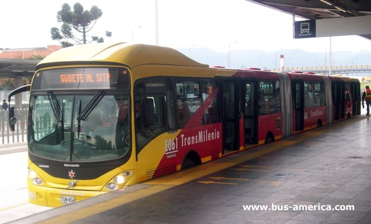 Volvo B 12 M - Marcopolo Gran Viale - TransMilenio , Gmóvil
TUN456
