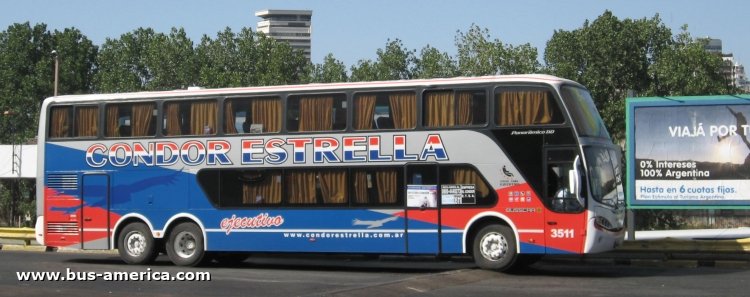 Busscar Panorámico DD (en Argentina) - Cóndor Estrella
Condor Estrella, interno 3511
