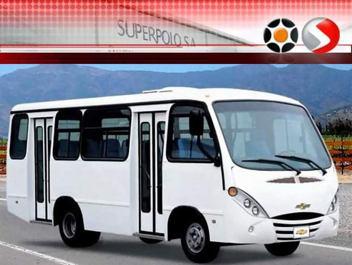 MARCOPOLO SUPERPOLO COLOMBIA
Fotografía extraída de: sitio web Superpolo
MODELO DESARROLLADO EN CAXIAS DO SUL POR MARCOPOLO MATRIZ
Palabras clave: MINIBUS UBANO