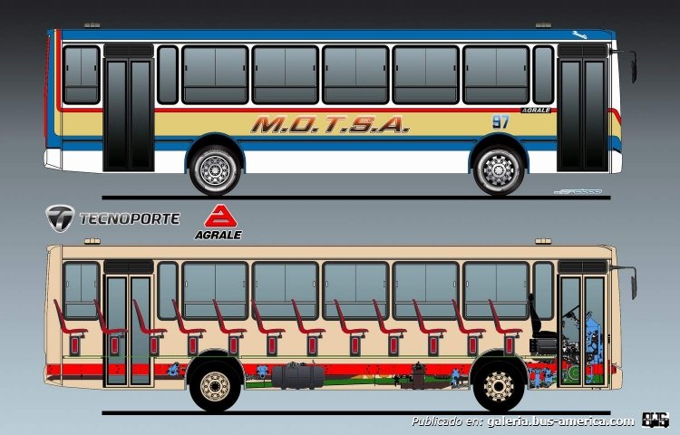 Agrale MA 15 - Tecnoporte - M.O.T.S.A.
Línea 720 - Interno 97

DIAGRAMA CARROCERIA TECNOPORTE JAR2000
Palabras clave: URBANA