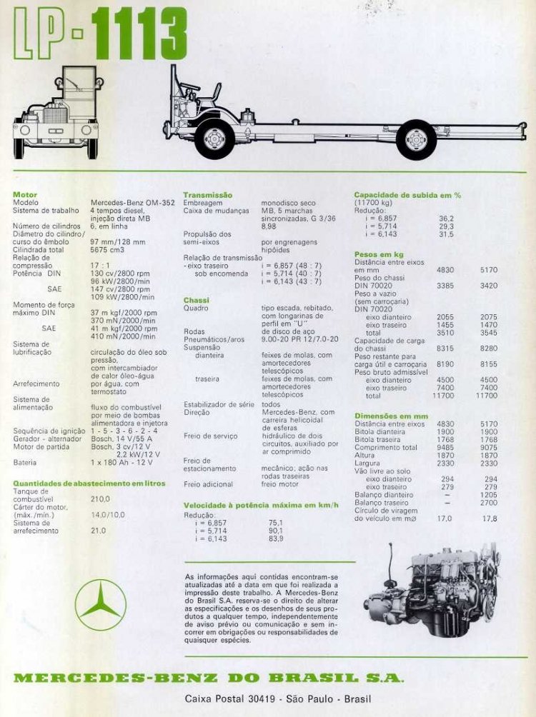 MERCEDES-BENZ LP 1113
Folleto de MERCEDES-BENZ DO BRASIL
Palabras clave: URBANO