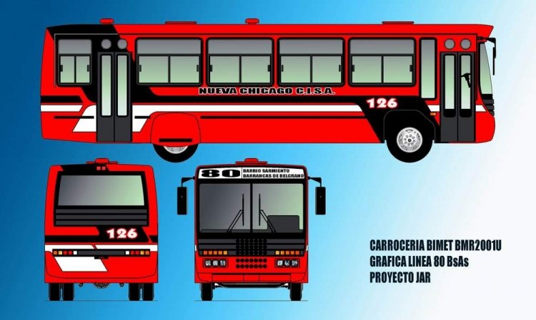 BIMET
CARROCERIA BIMET BUENOS AIRES
GRAFICA LINEA 80 - JAR 1983-4
Palabras clave: BMR2001U