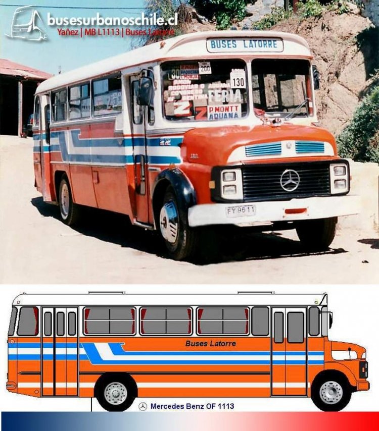 YANEZ L1113 - MERCEDES O362U
FY9611
CARROCERIA YANEZ CHILE - ADAPTACION CARROCERIA MERCEDES O362U SOBRE CHASIS L1113.

FOTOGRAFIA PROPIEDAD DE BUSESURBANOCHILE.CL
DIBUJO : Angello Barabagelatta HECHO EN CHILE
Palabras clave: URBANO