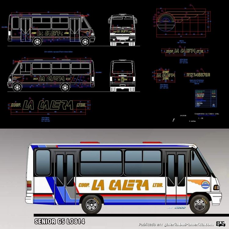 Mercedes-Benz LO 814 - Marcopolo SENIOR G5 (para Argentina) - Coop. LA CALERA
PLANO DE PINTURA JAR2000 - 1998 MARCOPOLO CORDOBA
GRAFICA JAR2000
Palabras clave: MINIBUS URBANO